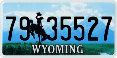 WY license plate 7935527