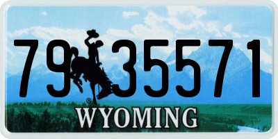 WY license plate 7935571