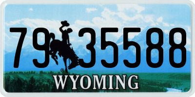 WY license plate 7935588
