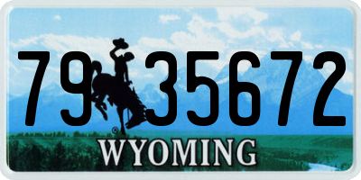 WY license plate 7935672
