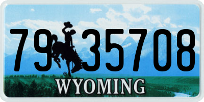 WY license plate 7935708