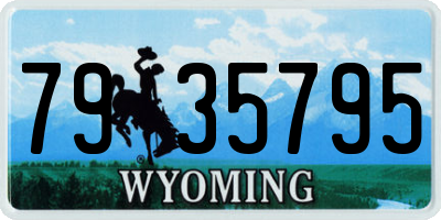 WY license plate 7935795