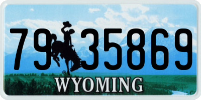 WY license plate 7935869