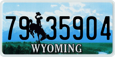 WY license plate 7935904