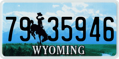 WY license plate 7935946