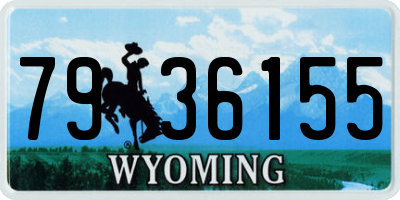 WY license plate 7936155