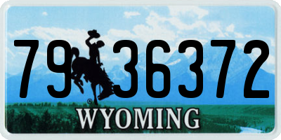 WY license plate 7936372
