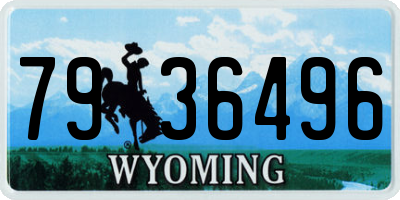WY license plate 7936496