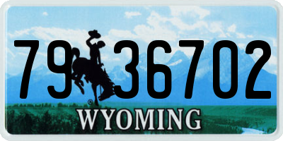 WY license plate 7936702