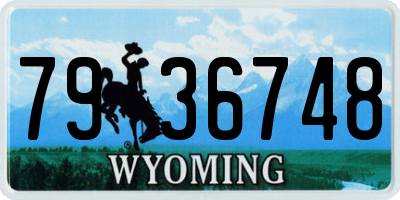 WY license plate 7936748
