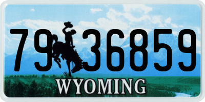WY license plate 7936859