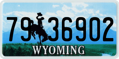 WY license plate 7936902