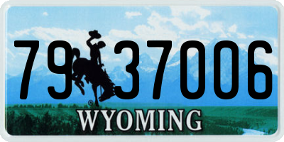 WY license plate 7937006