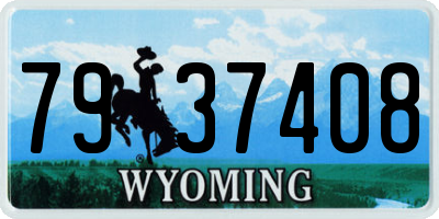 WY license plate 7937408