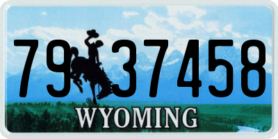 WY license plate 7937458