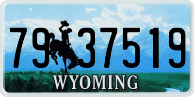 WY license plate 7937519