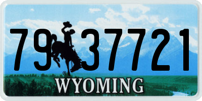WY license plate 7937721