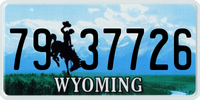 WY license plate 7937726