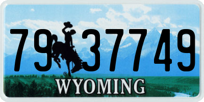 WY license plate 7937749