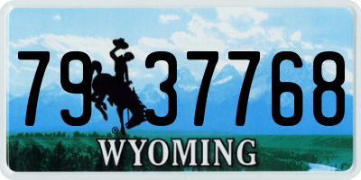 WY license plate 7937768