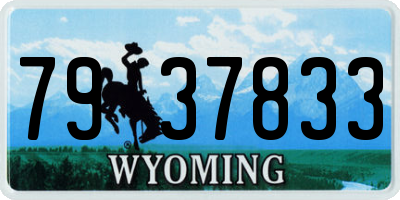 WY license plate 7937833