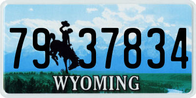 WY license plate 7937834