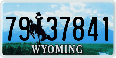 WY license plate 7937841