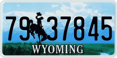 WY license plate 7937845