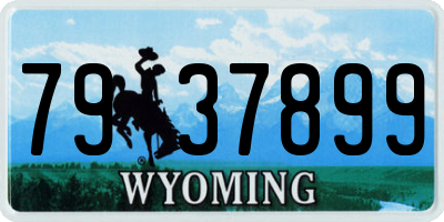 WY license plate 7937899