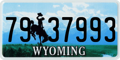 WY license plate 7937993