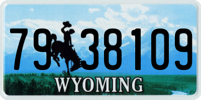 WY license plate 7938109