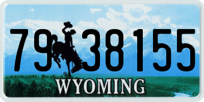 WY license plate 7938155