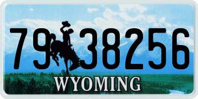 WY license plate 7938256