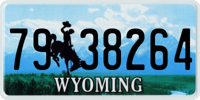 WY license plate 7938264