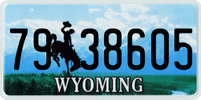 WY license plate 7938605