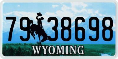 WY license plate 7938698