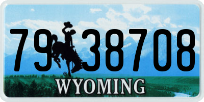 WY license plate 7938708