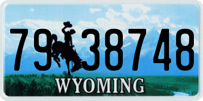 WY license plate 7938748