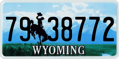 WY license plate 7938772