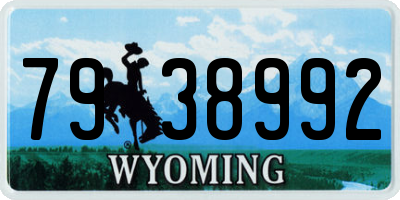 WY license plate 7938992