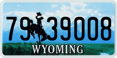 WY license plate 7939008