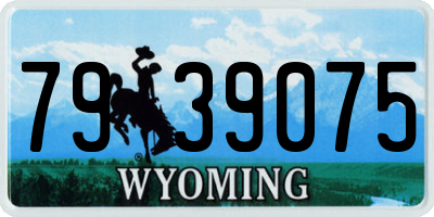 WY license plate 7939075