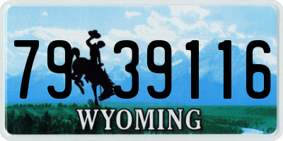 WY license plate 7939116