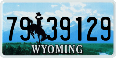 WY license plate 7939129