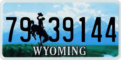 WY license plate 7939144