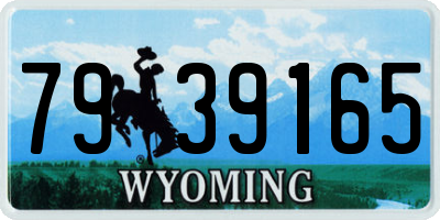 WY license plate 7939165