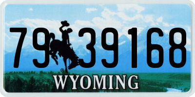 WY license plate 7939168
