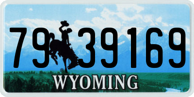 WY license plate 7939169