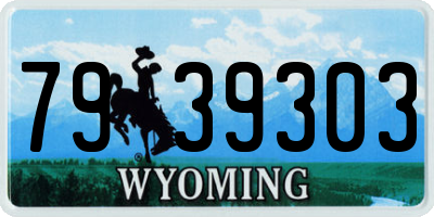 WY license plate 7939303