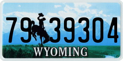 WY license plate 7939304